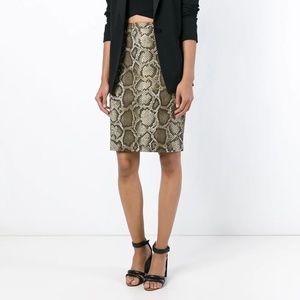 Michael Kors Python Print Pencil Skirt